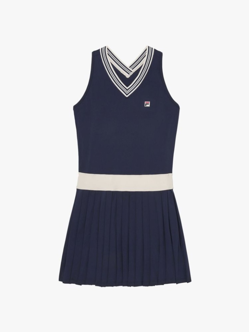Fila Women's Heritage Tennis Dress in Navy and Ecru EUC Size Small